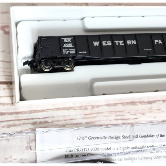 Proto 2000 Series HO Scale Factory Assembled 52’ 6” Drop End Mill Gondola Train - Picture 6 of 15
